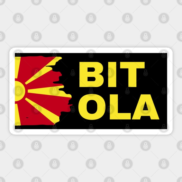 Bitola City in North Macedonia Flag Design Sticker by aybe7elf